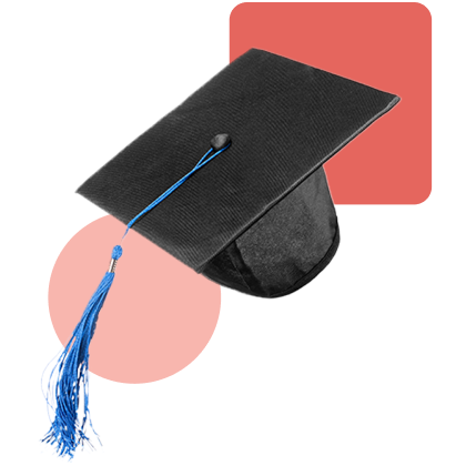 Collage with graduation cap
