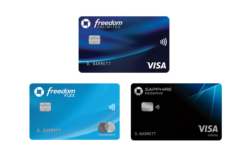 Chase Freedom Unlimited, Chase Freedom Flex℠ and Chase Sapphire Reserve®