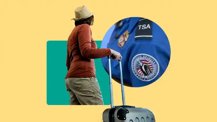 design element including a person traveling with luggage